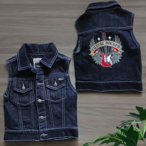 NWOT DICKIES Toddler Denim Vest Size 3T - Picture 1 of 4